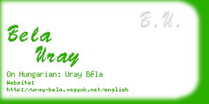 bela uray business card